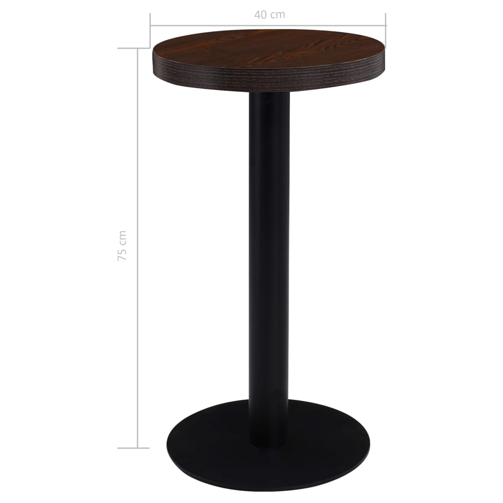 vidaXL Masă de bistro, maro închis, 40 cm, MDF vidaXL Masă de bistro, maro închis, 40 cm, MDF