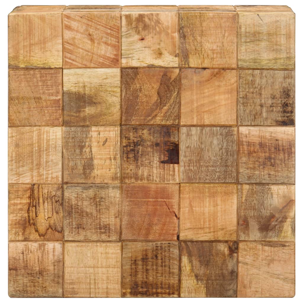 vidaXL Măsuțe de cafea, 2 buc., design bloc, lemn brut de mango