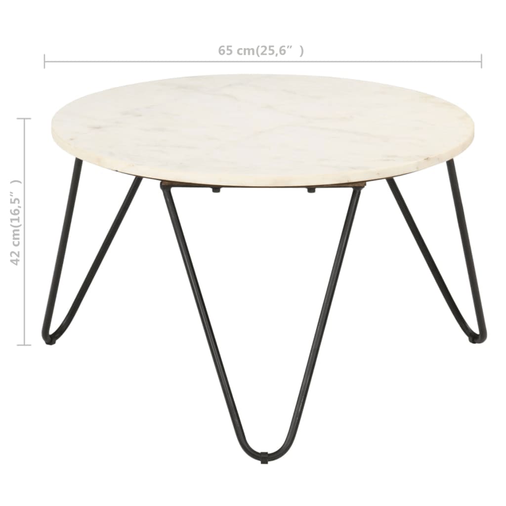 vidaXL Măsuță de cafea alb 65x65x42 cm piatră naturală aspect marmură vidaXL Măsuță de cafea alb 65x65x42 cm piatră naturală aspect marmură