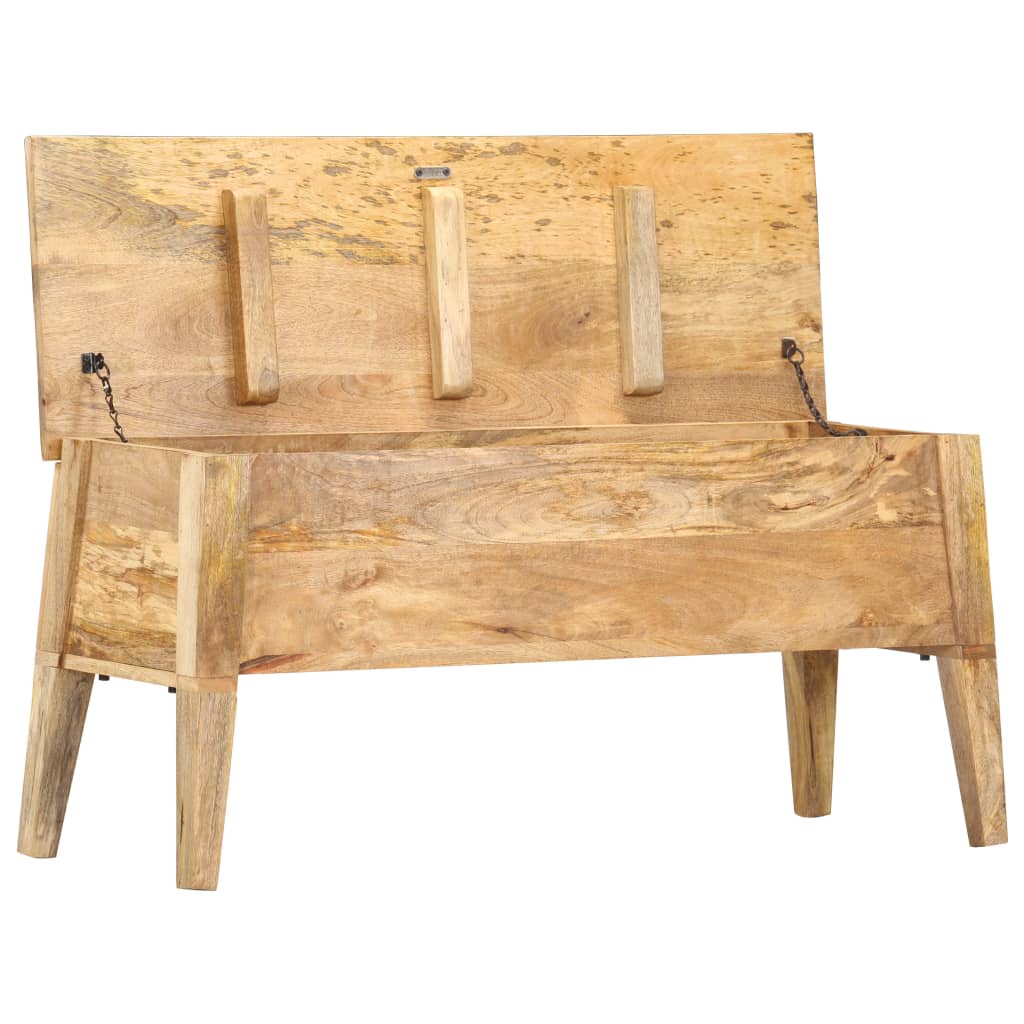 vidaXL Ladă de depozitare, 99x35x48 cm, lemn masiv de mango