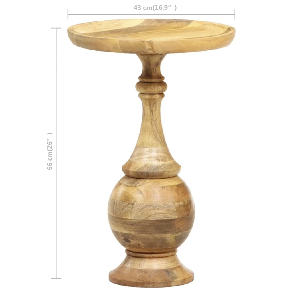 vidaXL Masă laterală rotundă, 43 x 43 x 66 cm, lemn masiv de mango vidaXL Masă laterală rotundă, 43 x 43 x 66 cm, lemn masiv de mango