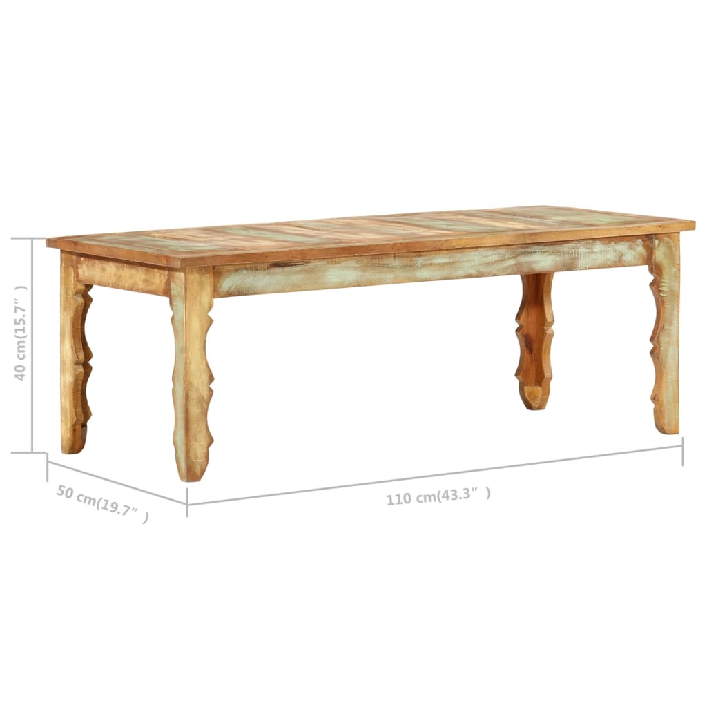 vidaXL Măsuță de cafea, 110 x 50 x 40 cm, lemn masiv reciclat vidaXL Măsuță de cafea, 110 x 50 x 40 cm, lemn masiv reciclat