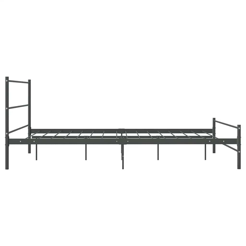 vidaXL Cadru de pat fără saltea, gri, 140 x 200 cm, metal vidaXL Cadru de pat fără saltea, gri, 140 x 200 cm, metal