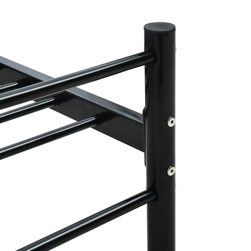 vidaXL Cadru de pat cu tăblie fără saltea, negru, 140x200 cm, metal