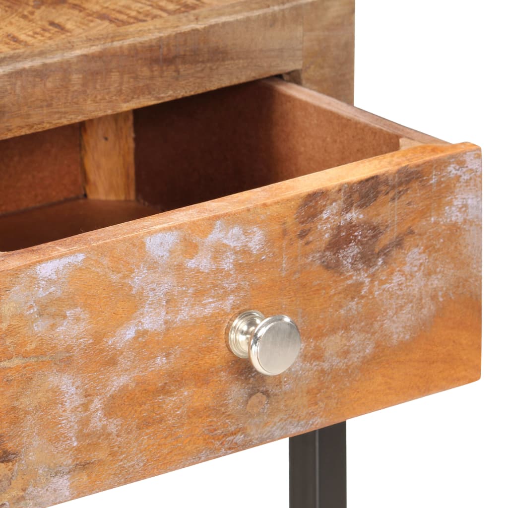 vidaXL Masă consolă, auriu, 90 x 30 x 75 cm, lemn masiv reciclat vidaXL Masă consolă, auriu, 90 x 30 x 75 cm, lemn masiv reciclat