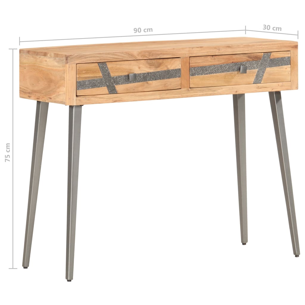 vidaXL Masă consolă, 90 x 30 x 75 cm, lemn masiv de acacia vidaXL Masă consolă, 90 x 30 x 75 cm, lemn masiv de acacia