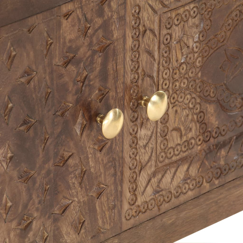 vidaXL Comodă TV, 138x30x46 cm, lemn masiv de mango