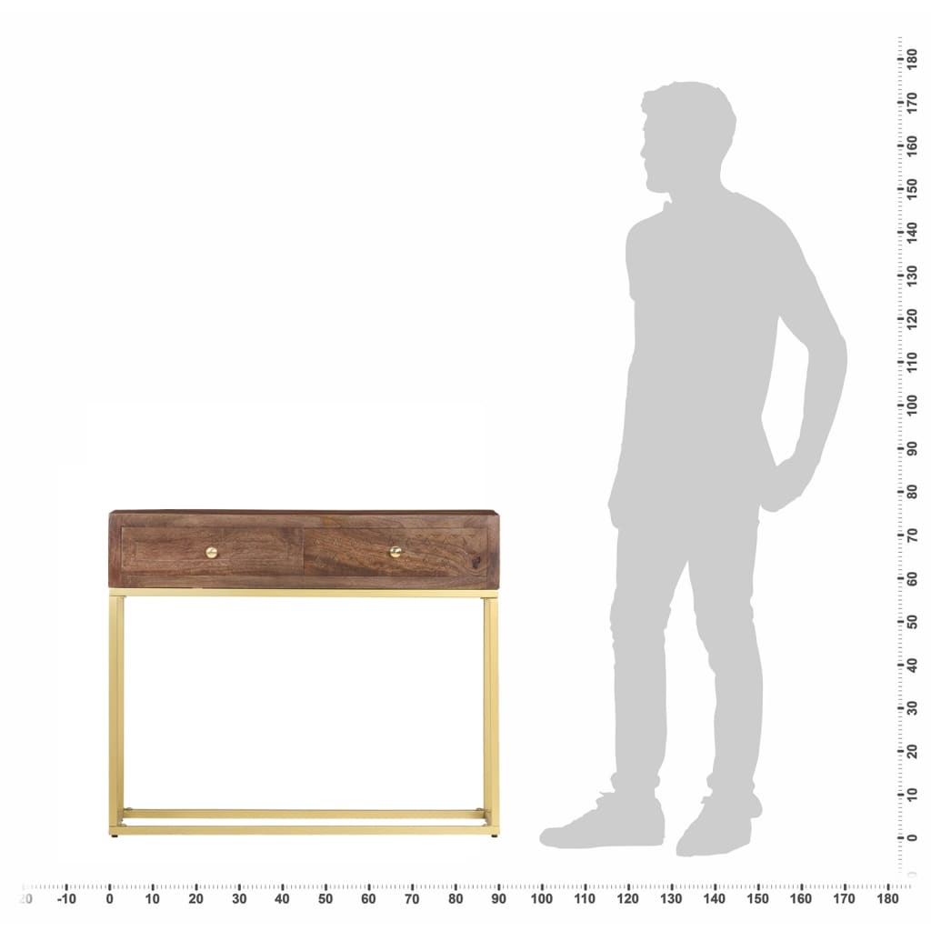 vidaXL Masă consolă, 90 x 30 x 75 cm, lemn masiv de mango vidaXL Masă consolă, 90 x 30 x 75 cm, lemn masiv de mango