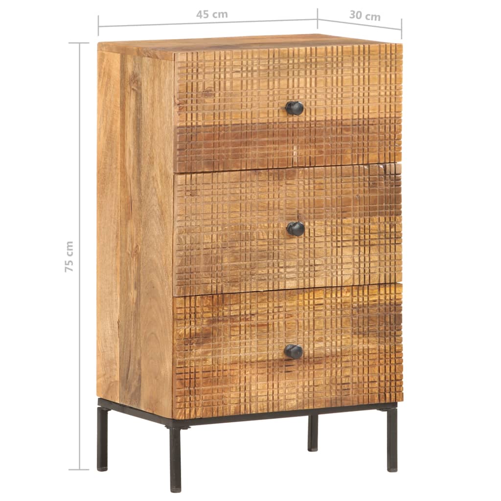 vidaXL Dulap, 45x30x75 cm, lemn masiv de mango