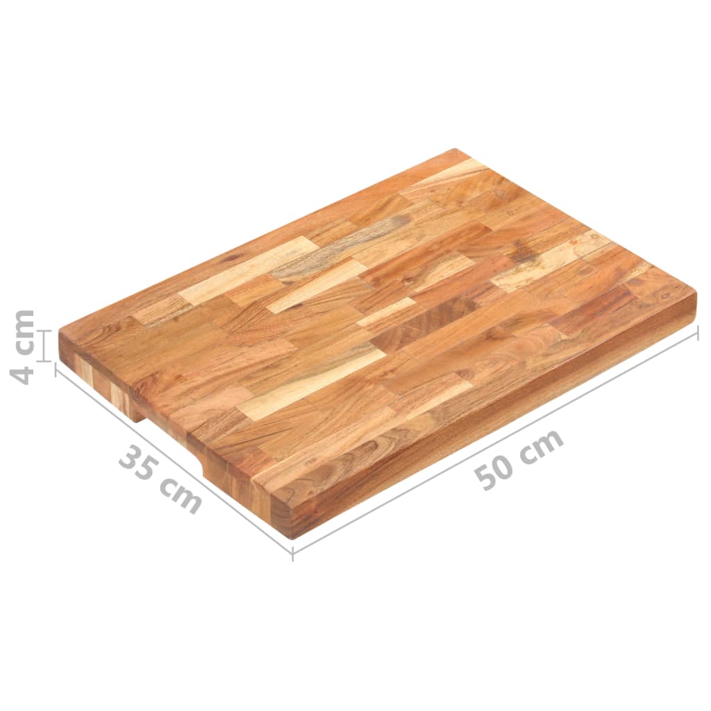 vidaXL Placă de tocat, 50x35x4 cm, lemn masiv de acacia vidaXL Placă de tocat, 50x35x4 cm, lemn masiv de acacia