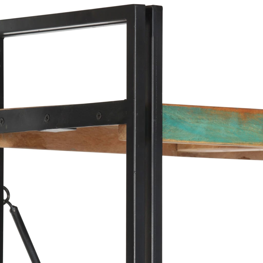 vidaXL Bibliotecă cu 5 rafturi, 140 x 30 x 180 cm, lemn masiv reciclat