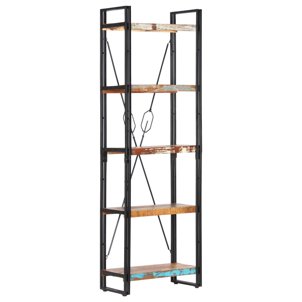 vidaXL Bibliotecă cu 5 rafturi, 60 x 30 x 180 cm, lemn masiv reciclat vidaXL Bibliotecă cu 5 rafturi, 60 x 30 x 180 cm, lemn masiv reciclat