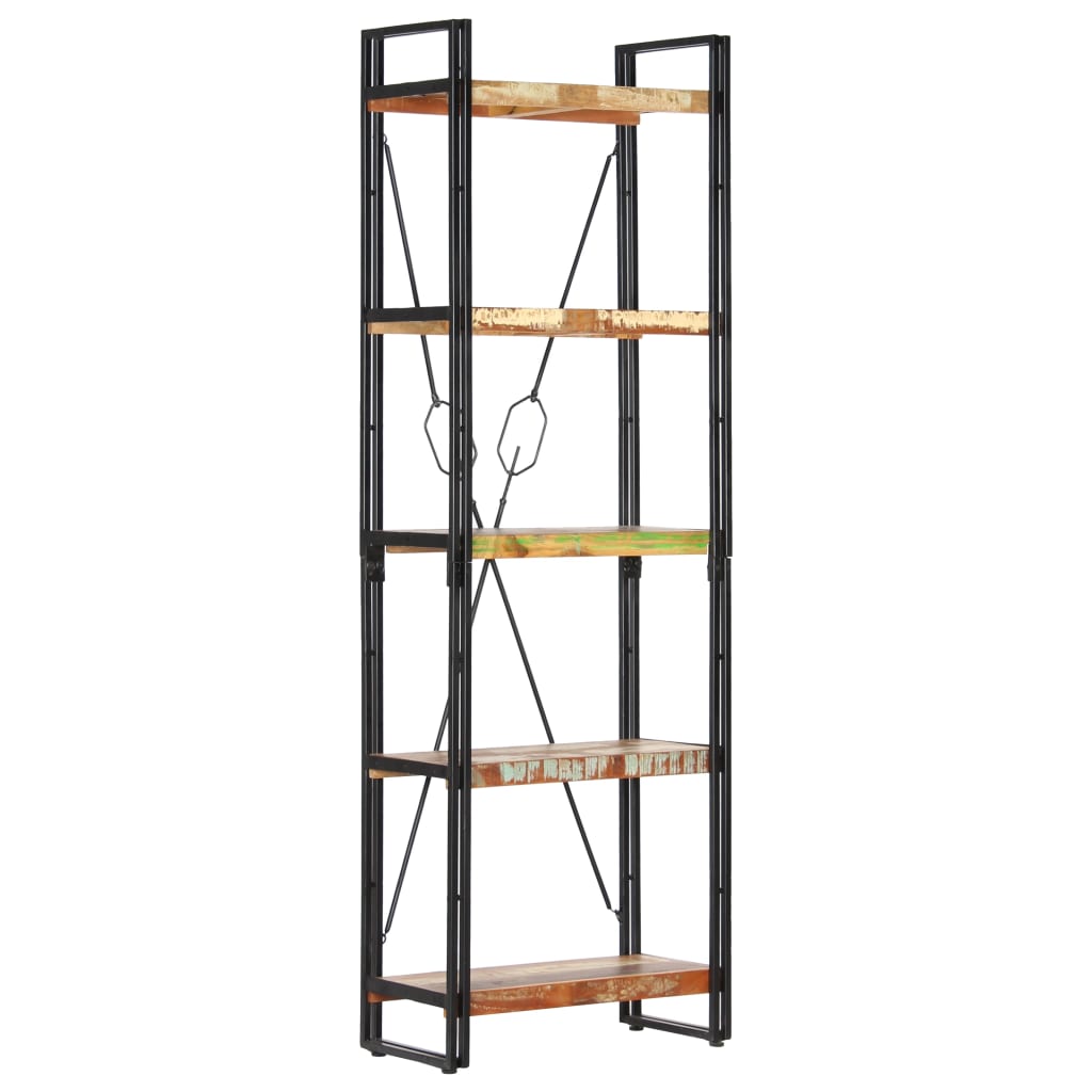 vidaXL Bibliotecă cu 5 rafturi, 60 x 30 x 180 cm, lemn masiv reciclat vidaXL Bibliotecă cu 5 rafturi, 60 x 30 x 180 cm, lemn masiv reciclat