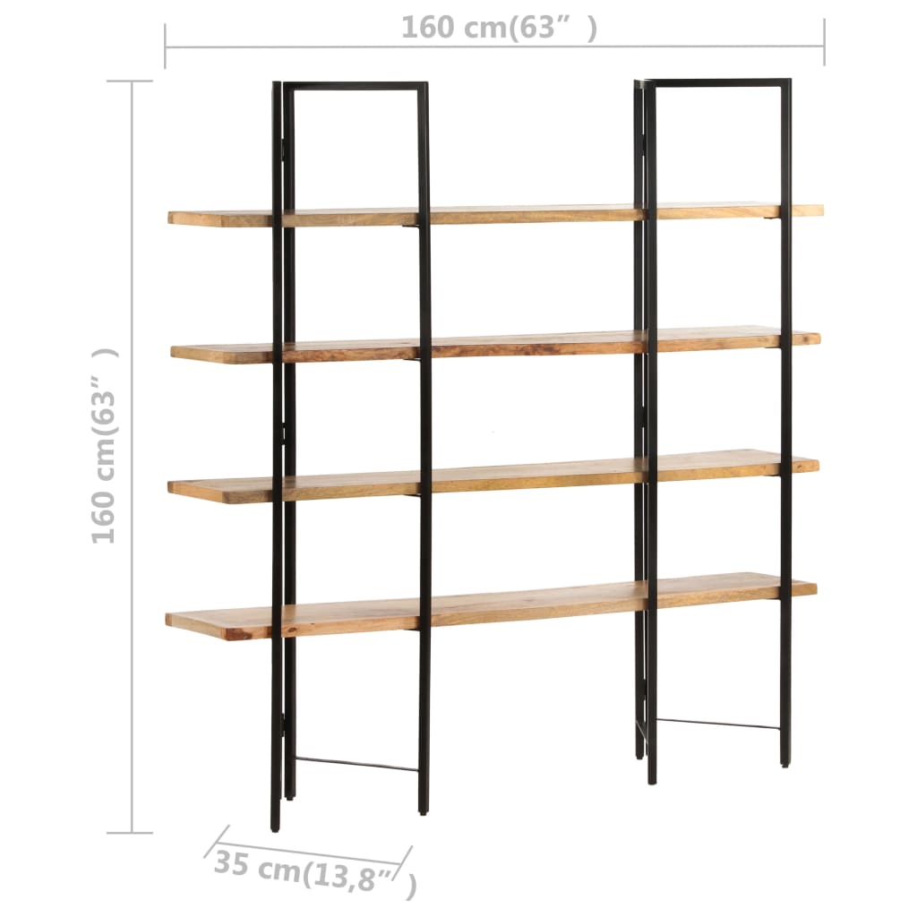 vidaXL Bibliotecă cu 4 niveluri, 160x35x160 cm, lemn masiv de mango vidaXL Bibliotecă cu 4 niveluri, 160x35x160 cm, lemn masiv de mango