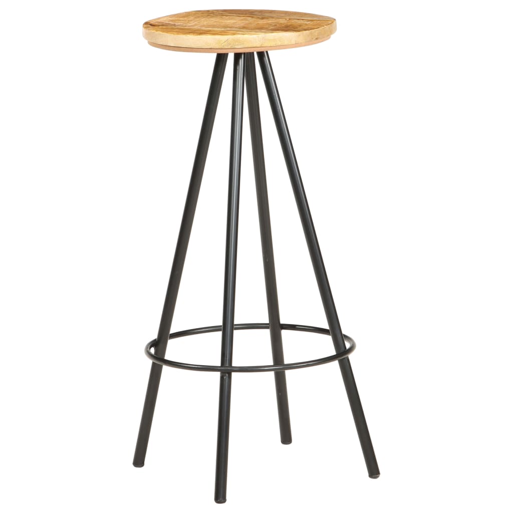 vidaXL Scaune de bar, 2 buc., lemn de mango nefinisat