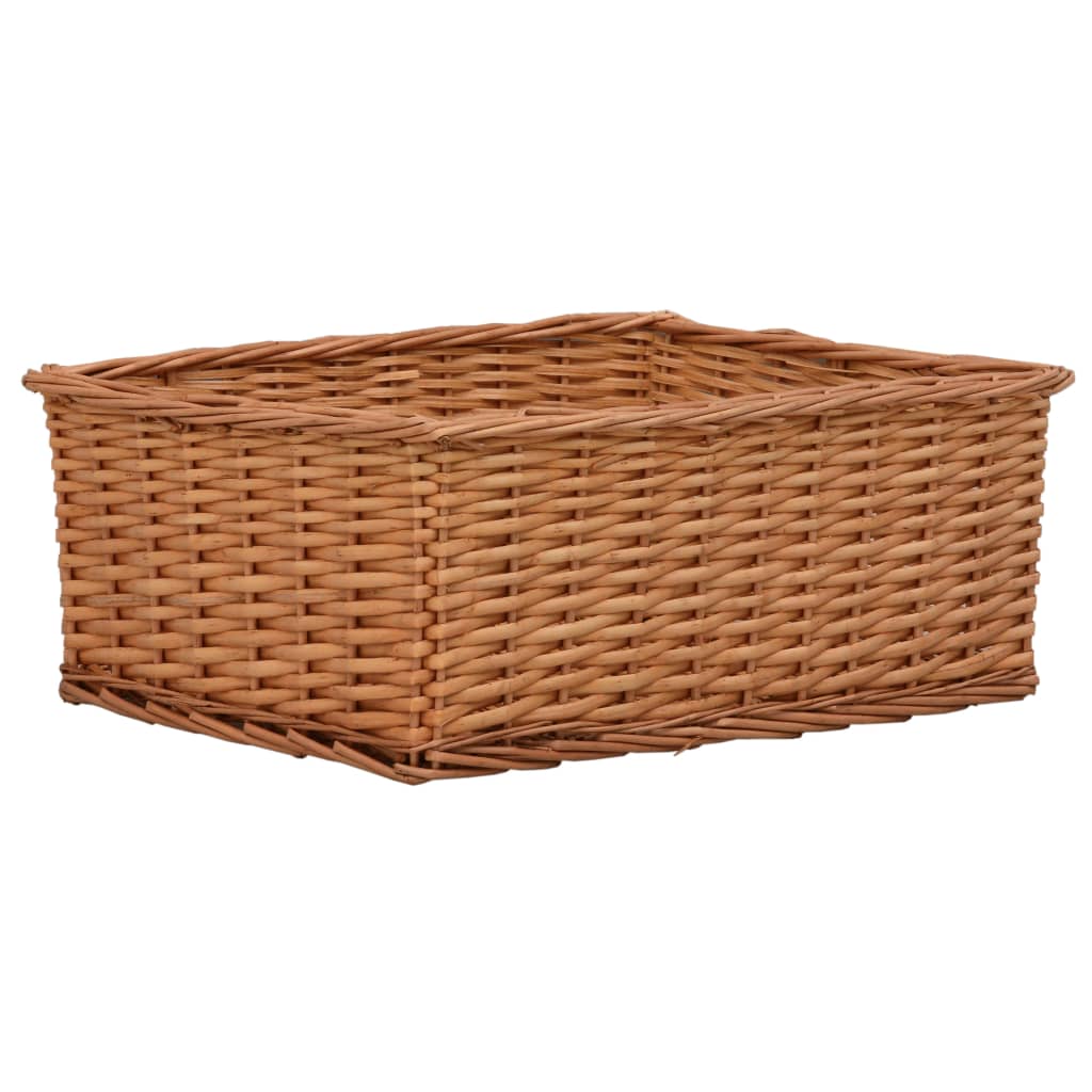 vidaXL Set de coșuri suprapuse, 4 piese, maro, salcie vidaXL Set de coșuri suprapuse, 4 piese, maro, salcie