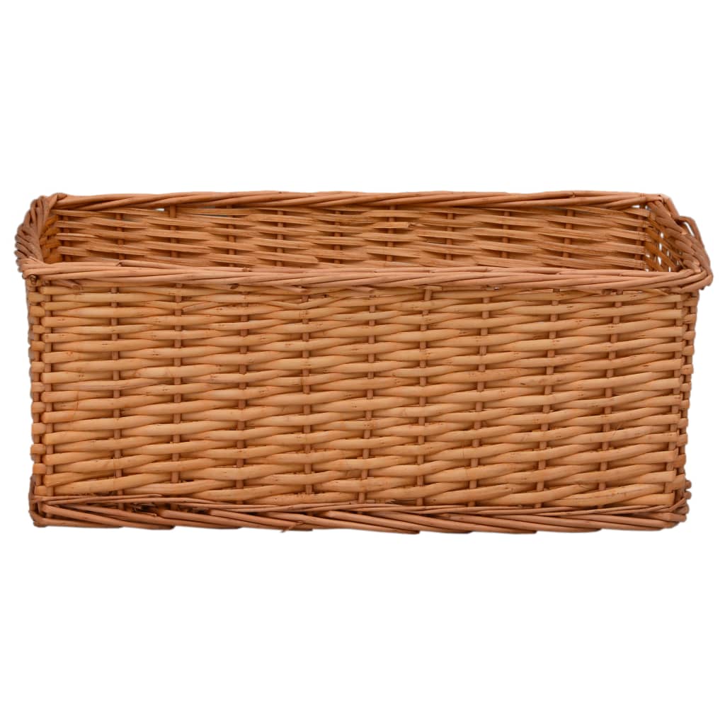vidaXL Set de coșuri suprapuse, 4 piese, maro, salcie vidaXL Set de coșuri suprapuse, 4 piese, maro, salcie