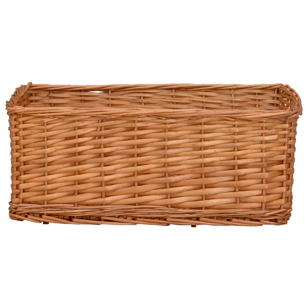 vidaXL Set de coșuri suprapuse, 4 piese, maro, salcie vidaXL Set de coșuri suprapuse, 4 piese, maro, salcie