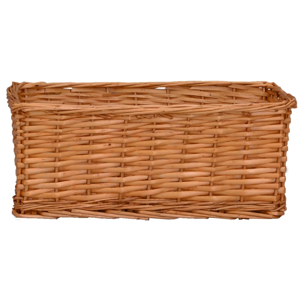vidaXL Set de coșuri suprapuse, 4 piese, maro, salcie vidaXL Set de coșuri suprapuse, 4 piese, maro, salcie