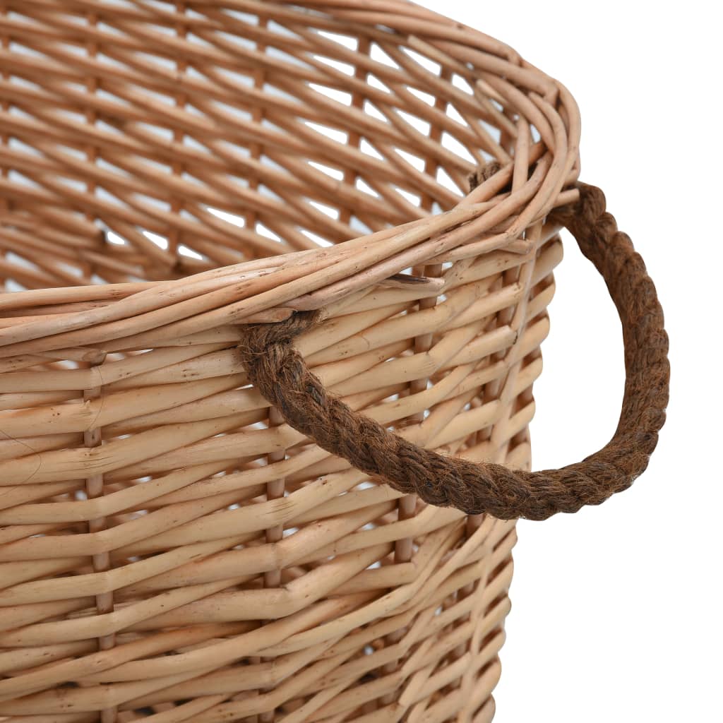 vidaXL Coș lemne foc mânere de transport natural 56x40x28 cm salcie vidaXL Coș lemne foc mânere de transport natural 56x40x28 cm salcie