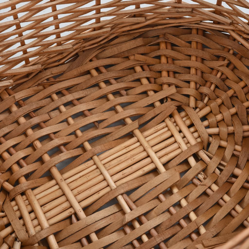 vidaXL Coș lemne foc mânere de transport natural 56x40x28 cm salcie vidaXL Coș lemne foc mânere de transport natural 56x40x28 cm salcie