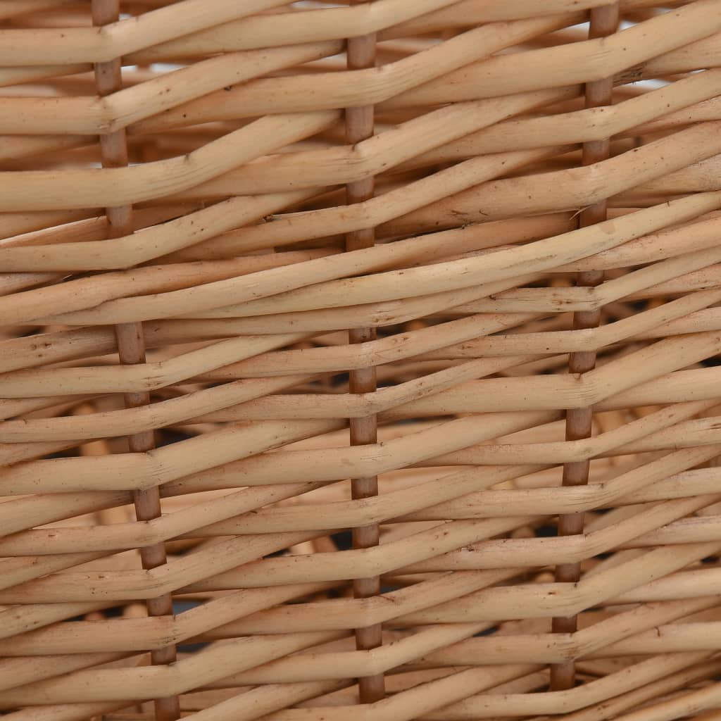 vidaXL Coș lemne foc mânere de transport natural 56x40x28 cm salcie vidaXL Coș lemne foc mânere de transport natural 56x40x28 cm salcie