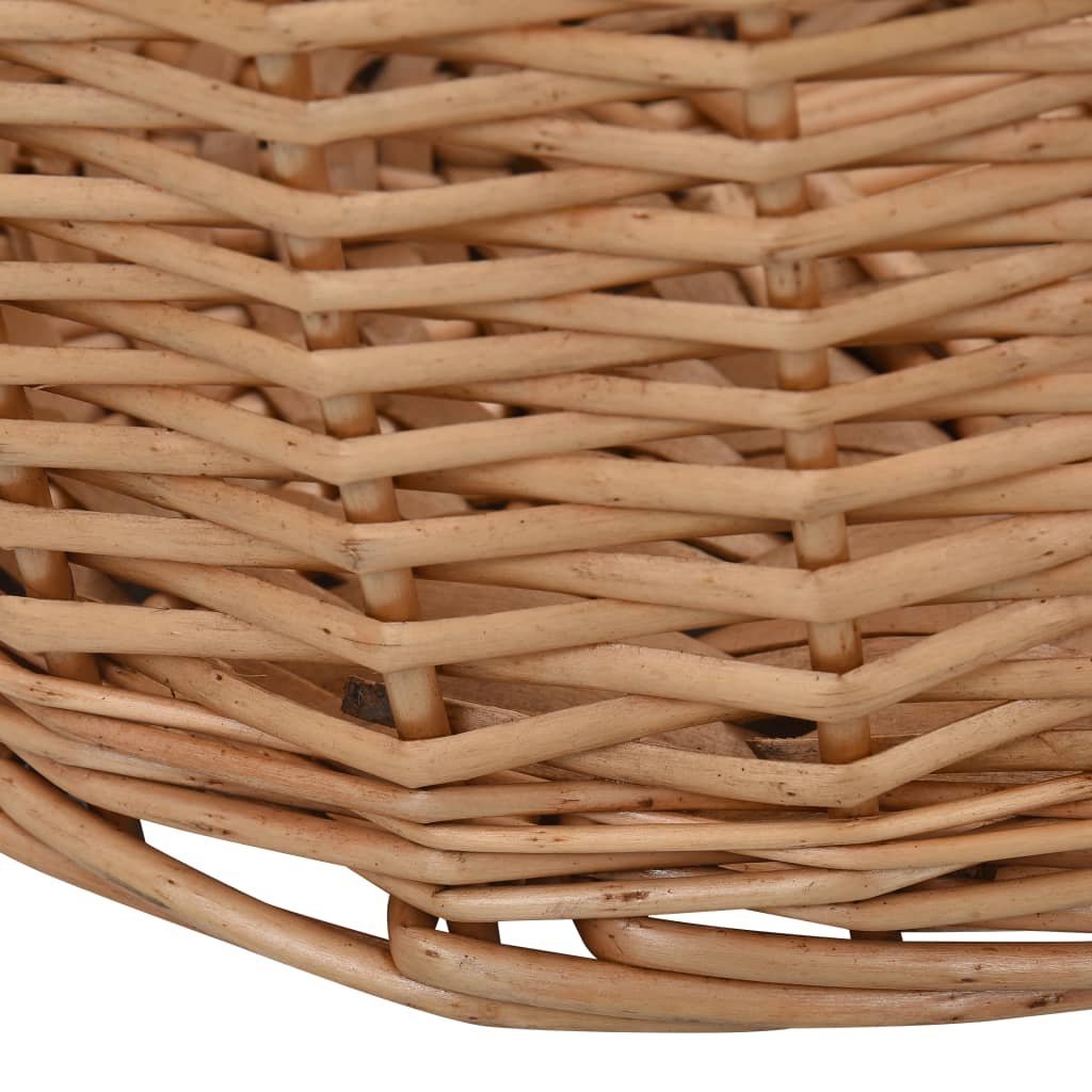 vidaXL Coș lemne foc cu mânere de transport natural 78x54x34 cm salcie vidaXL Coș lemne foc cu mânere de transport natural 78x54x34 cm salcie