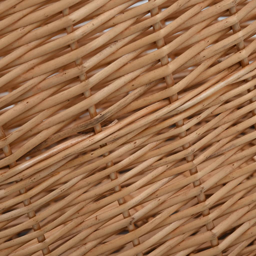 vidaXL Coș lemne foc cu mânere de transport natural 78x54x34 cm salcie vidaXL Coș lemne foc cu mânere de transport natural 78x54x34 cm salcie