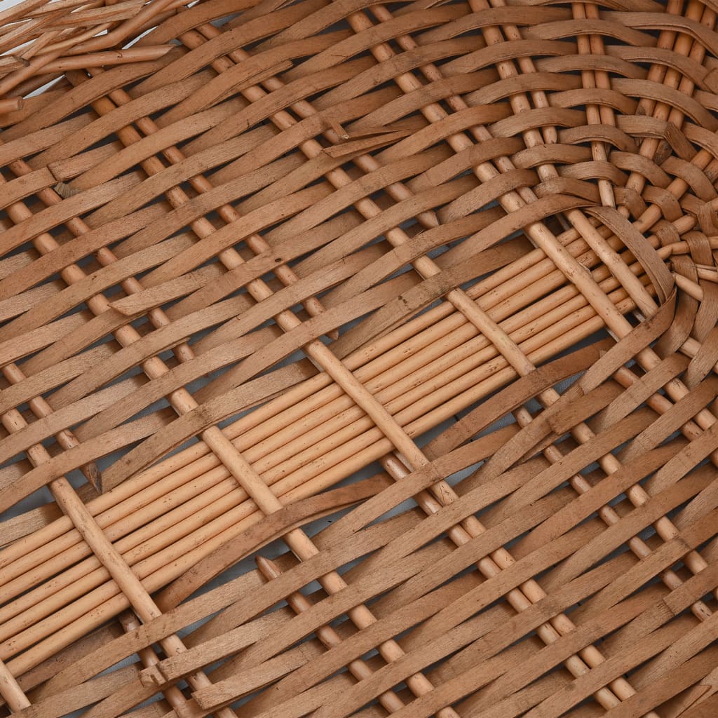 vidaXL Coș lemne foc cu mânere de transport natural 78x54x34 cm salcie vidaXL Coș lemne foc cu mânere de transport natural 78x54x34 cm salcie