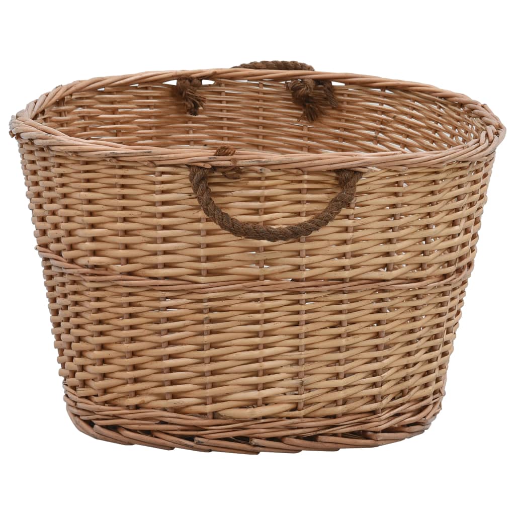 vidaXL Coș lemne foc cu mânere de transport natural 88x57x34 cm salcie vidaXL Coș lemne foc cu mânere de transport natural 88x57x34 cm salcie