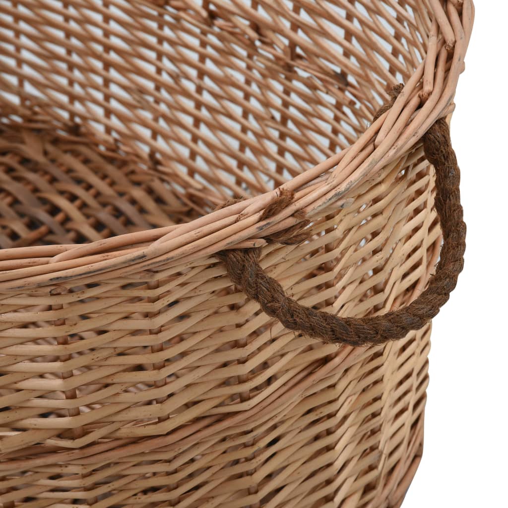 vidaXL Coș lemne foc cu mânere de transport natural 88x57x34 cm salcie vidaXL Coș lemne foc cu mânere de transport natural 88x57x34 cm salcie