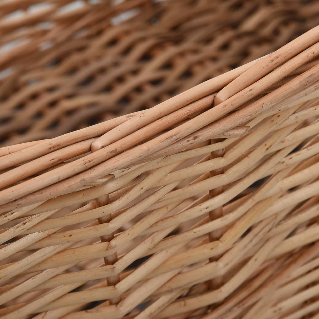 vidaXL Coș lemne foc cu mânere de transport natural 88x57x34 cm salcie vidaXL Coș lemne foc cu mânere de transport natural 88x57x34 cm salcie