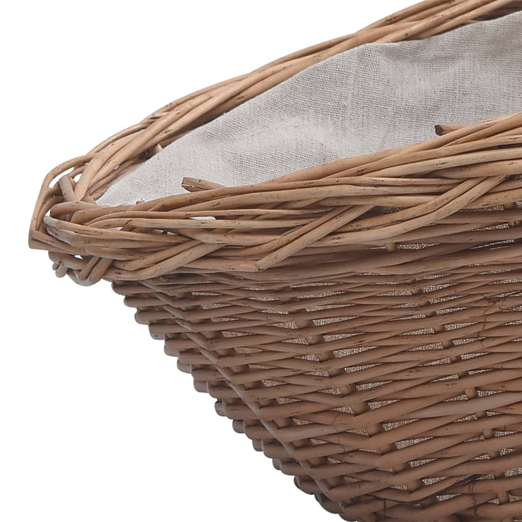 vidaXL Coș pentru lemne de foc cu mâner, natural, 60x44x55 cm, salcie vidaXL Coș pentru lemne de foc cu mâner, natural, 60x44x55 cm, salcie