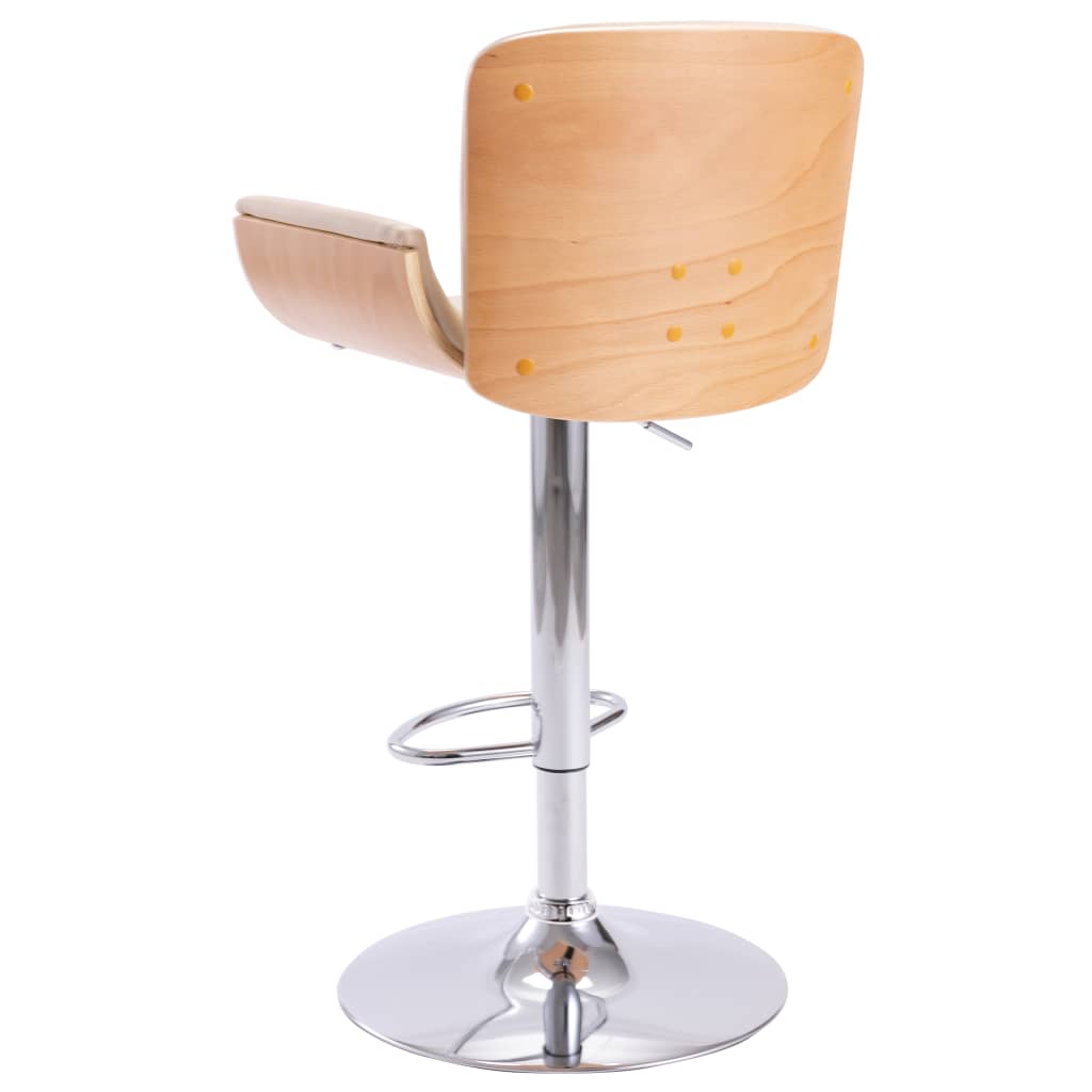 vidaXL Scaun de bar, crem, piele ecologică vidaXL Scaun de bar, crem, piele ecologică