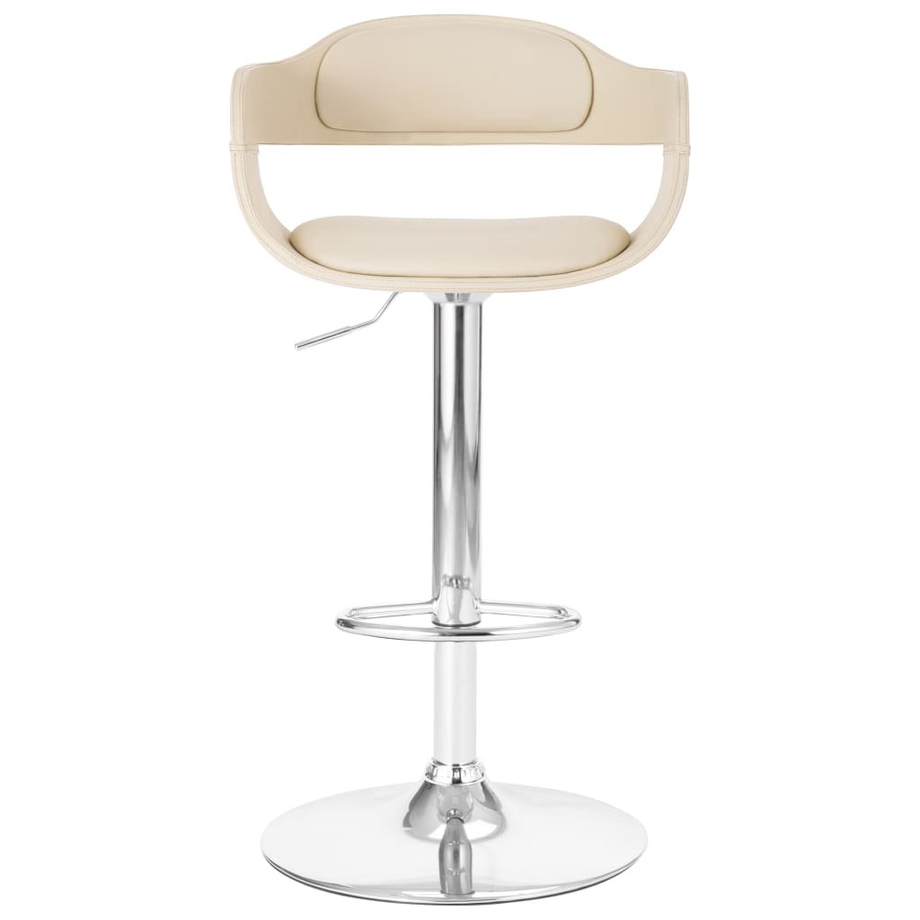 vidaXL Scaun de bar, alb, piele ecologică vidaXL Scaun de bar, alb, piele ecologică