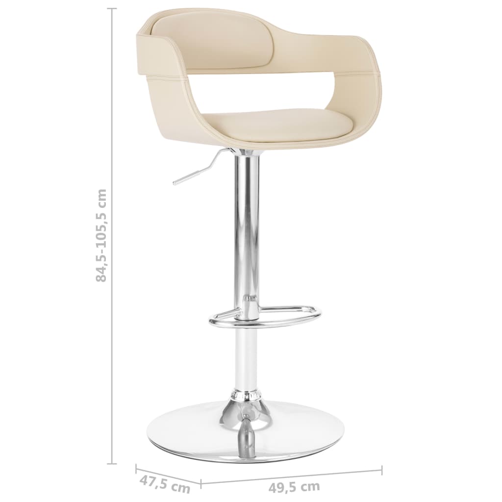 vidaXL Scaun de bar, alb, piele ecologică vidaXL Scaun de bar, alb, piele ecologică