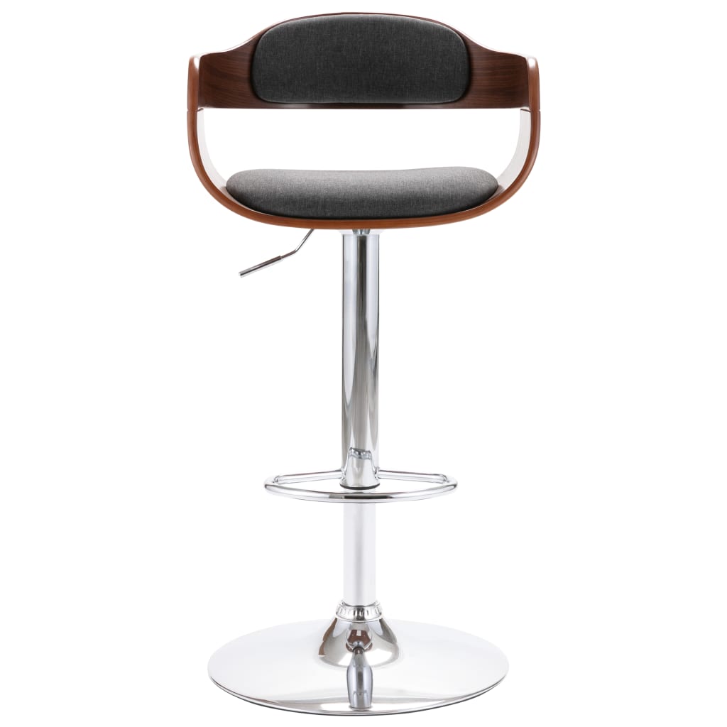 vidaXL Scaun de bar, placaj și material textil gri vidaXL Scaun de bar, placaj și material textil gri