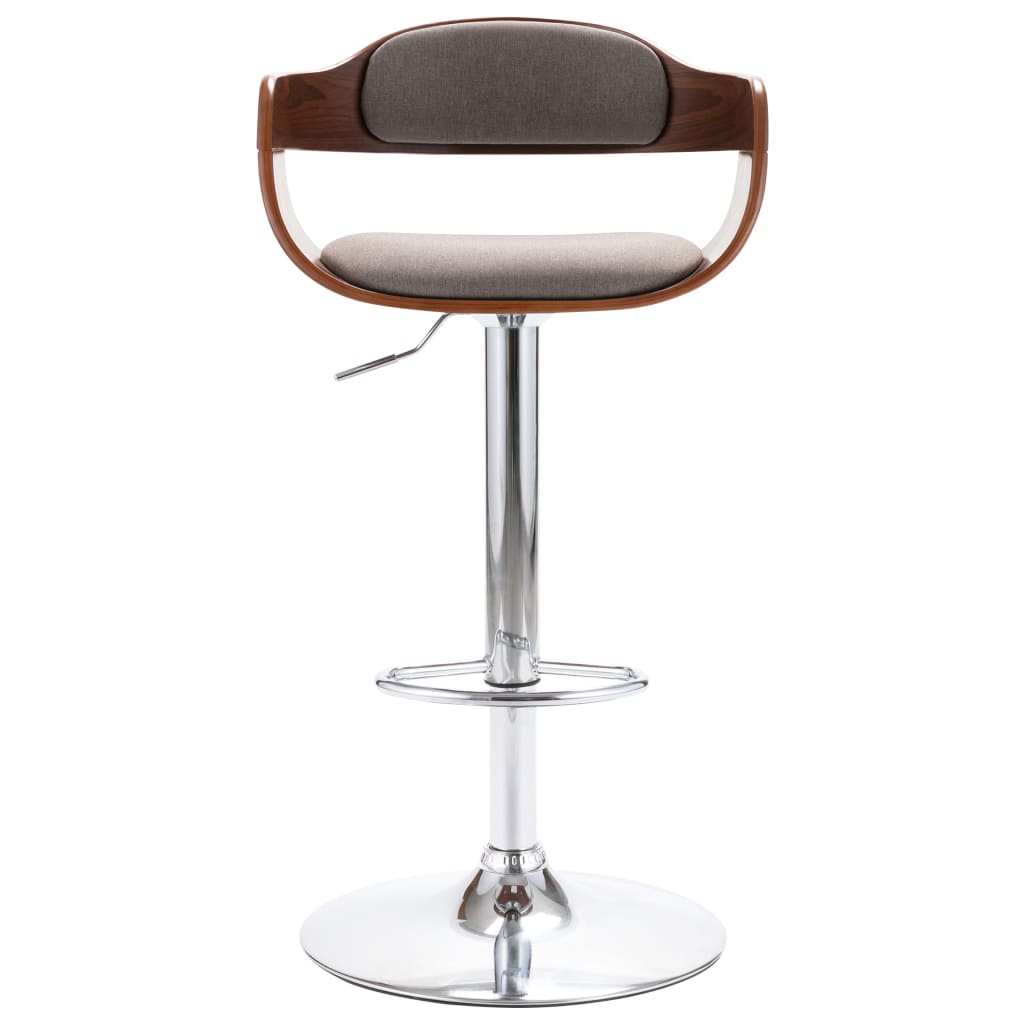 vidaXL Scaun de bar, placaj și material textil gri taupe vidaXL Scaun de bar, placaj și material textil gri taupe