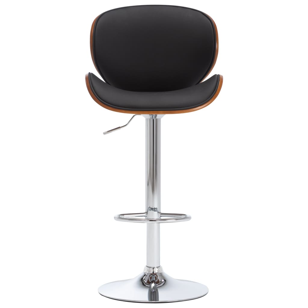vidaXL Scaun de bar, negru, piele ecologică vidaXL Scaun de bar, negru, piele ecologică