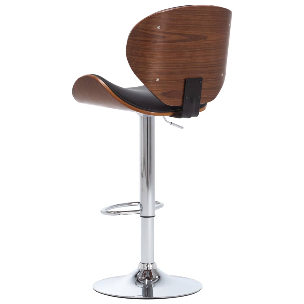 vidaXL Scaun de bar, negru, piele ecologică vidaXL Scaun de bar, negru, piele ecologică