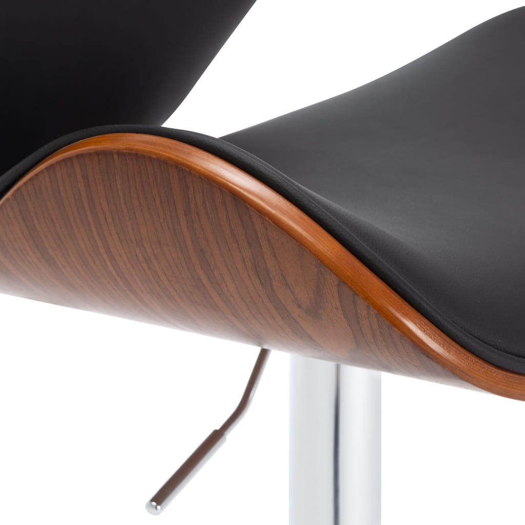 vidaXL Scaun de bar, negru, piele ecologică vidaXL Scaun de bar, negru, piele ecologică