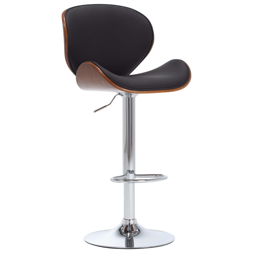 vidaXL Scaun de bar, negru, piele ecologică vidaXL Scaun de bar, negru, piele ecologică