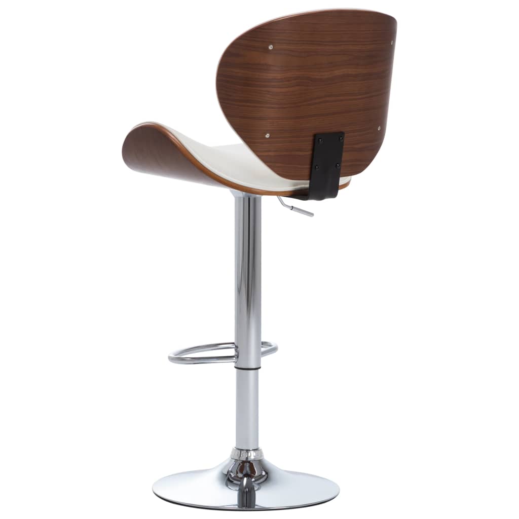 vidaXL Scaun de bar, alb, piele ecologică vidaXL Scaun de bar, alb, piele ecologică
