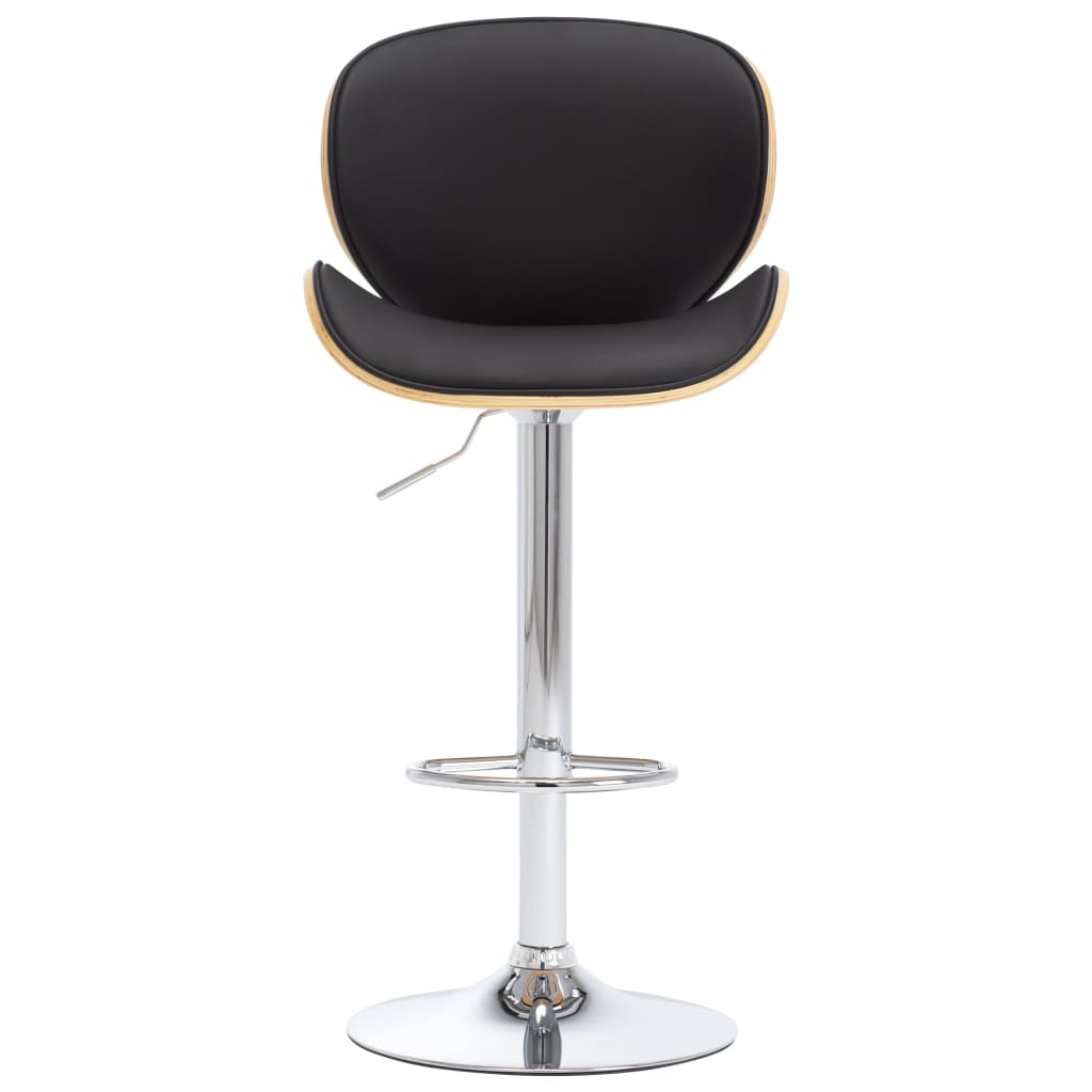 vidaXL Scaun de bar, negru, piele ecologică vidaXL Scaun de bar, negru, piele ecologică