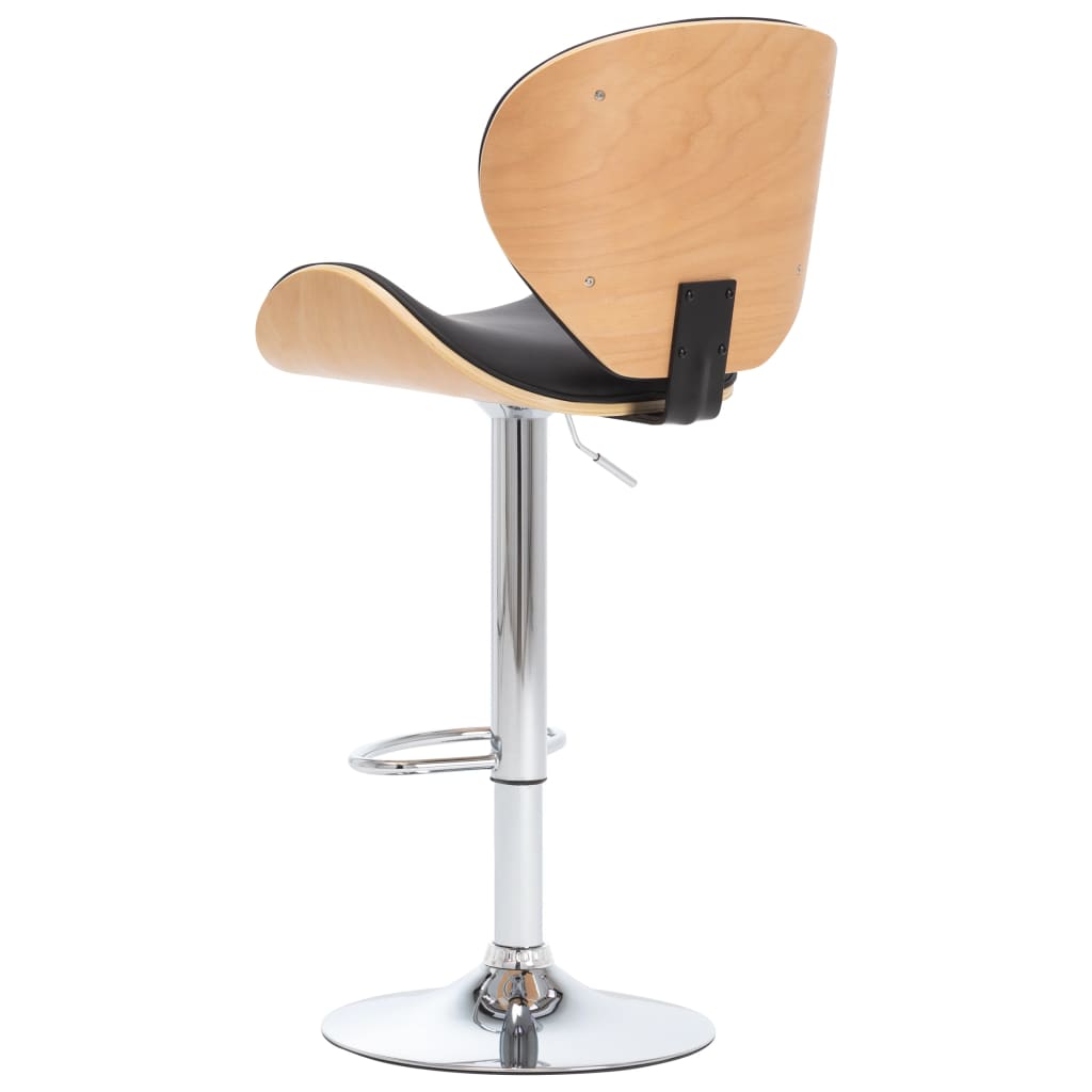 vidaXL Scaun de bar, negru, piele ecologică vidaXL Scaun de bar, negru, piele ecologică