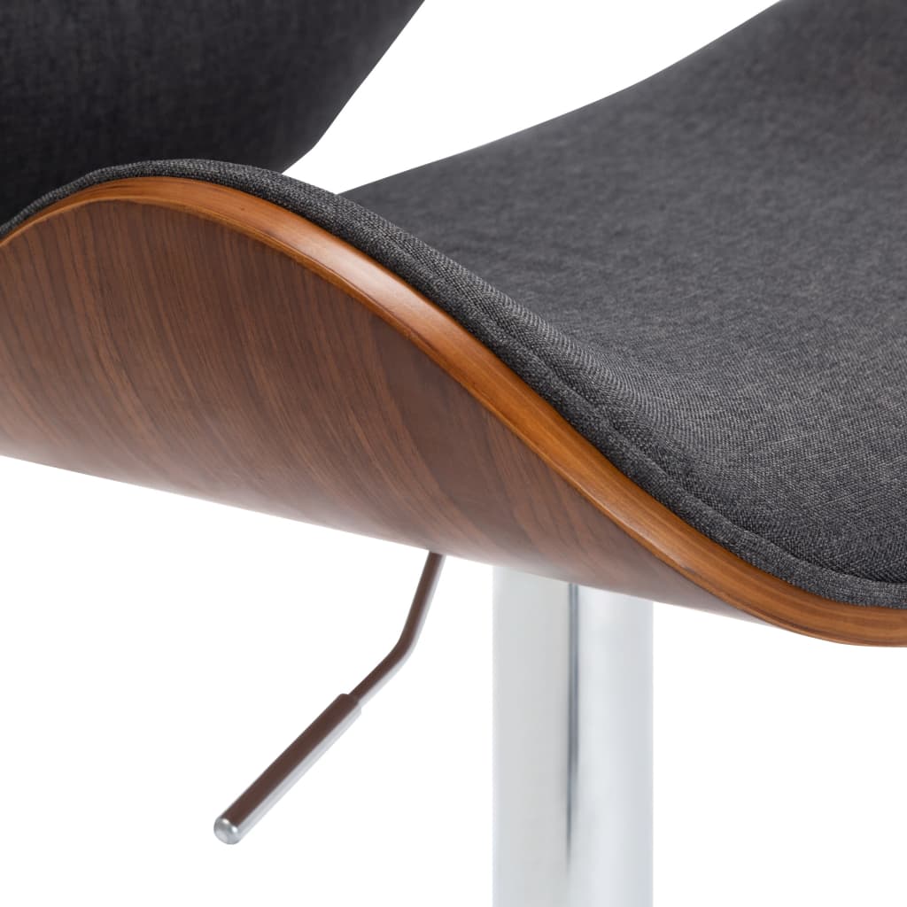 vidaXL Scaun de bar, gri, material textil vidaXL Scaun de bar, gri, material textil