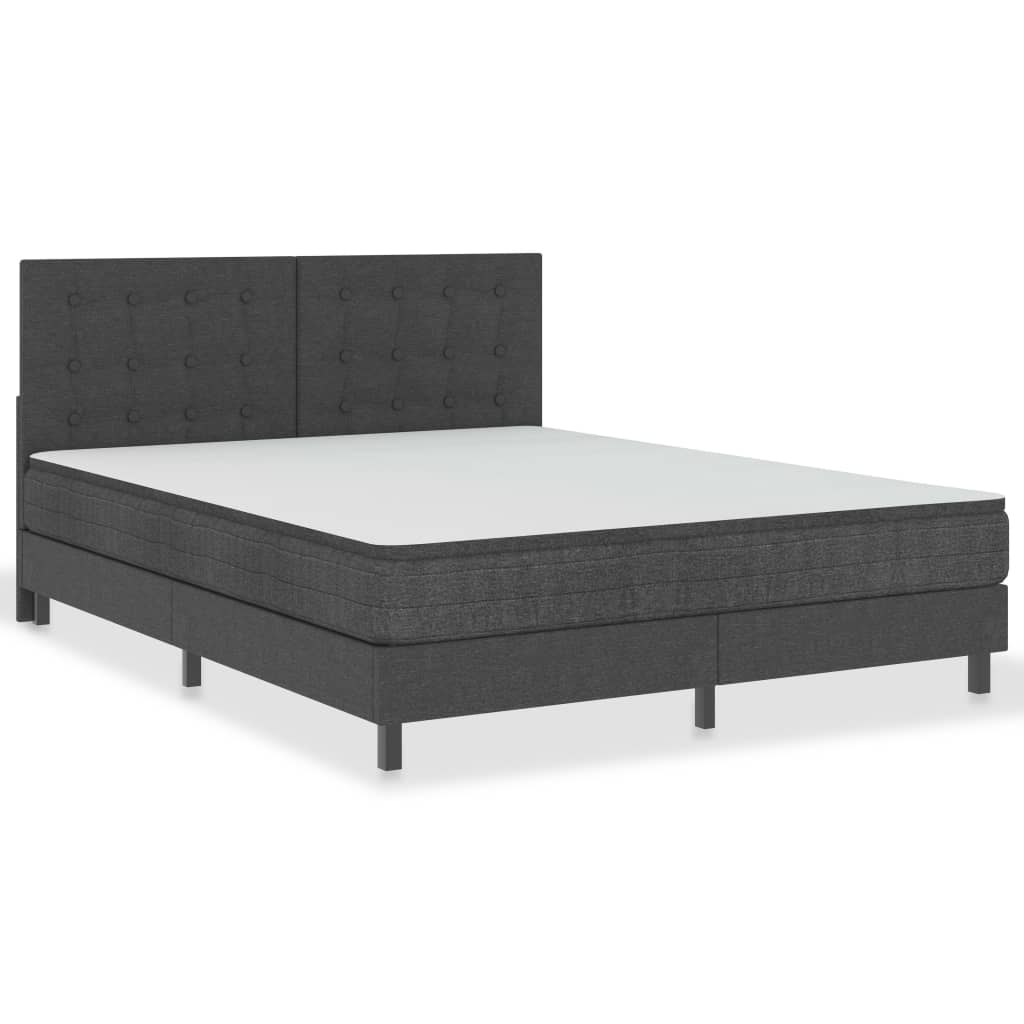 vidaXL Tăblie capitonată, gri închis, 160 x 200 cm, material textil vidaXL Tăblie capitonată, gri închis, 160 x 200 cm, material textil