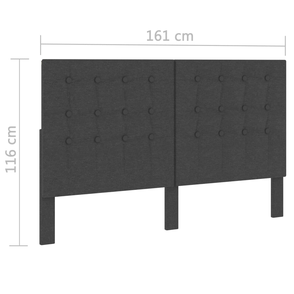 vidaXL Tăblie capitonată, gri închis, 160 x 200 cm, material textil vidaXL Tăblie capitonată, gri închis, 160 x 200 cm, material textil