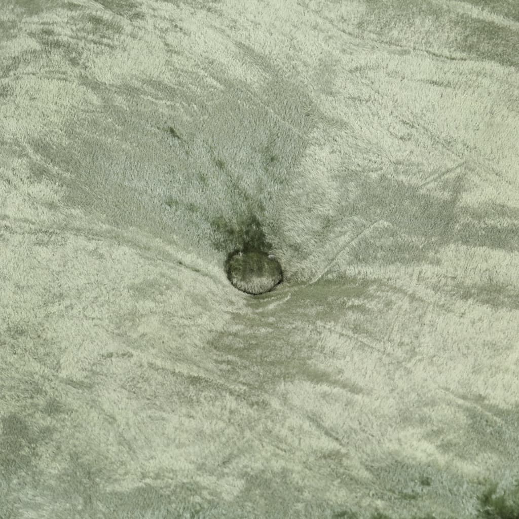 vidaXL Fotoliu puf rotund, verde, 40 x 20 cm, catifea