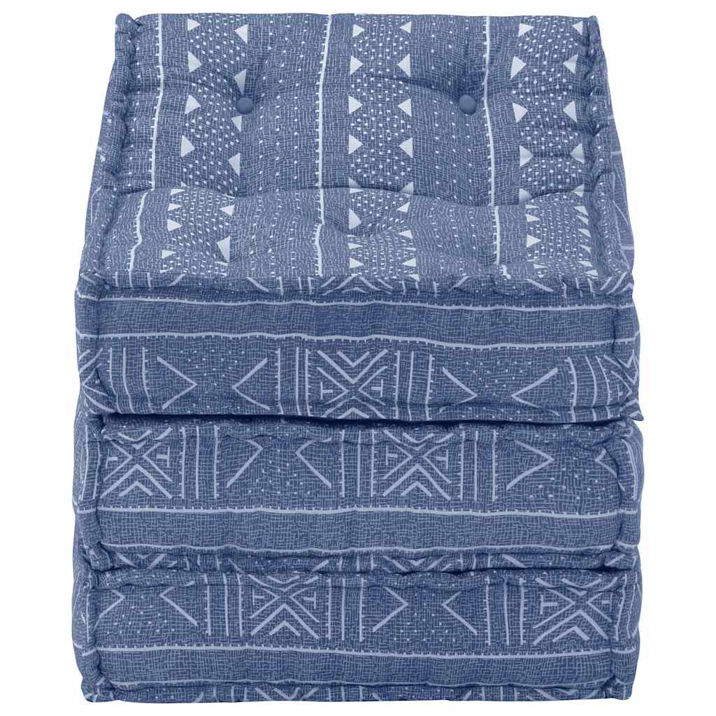 vidaXL Fotoliu puf modular, indigo, material textil